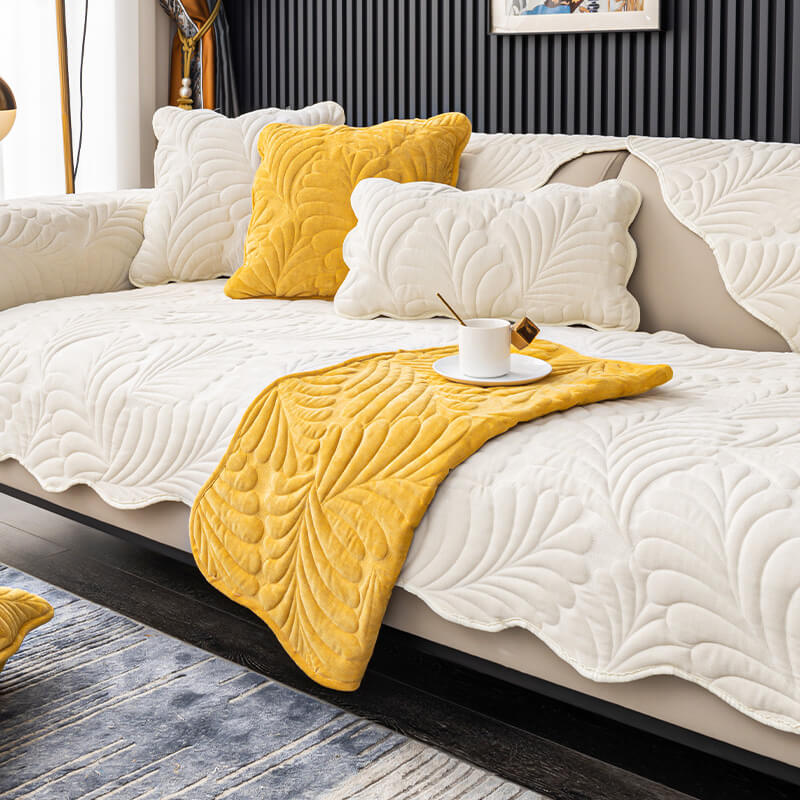 Mat de algodón de hoja Cubierta de sofá protectora anti-Scratch Mat