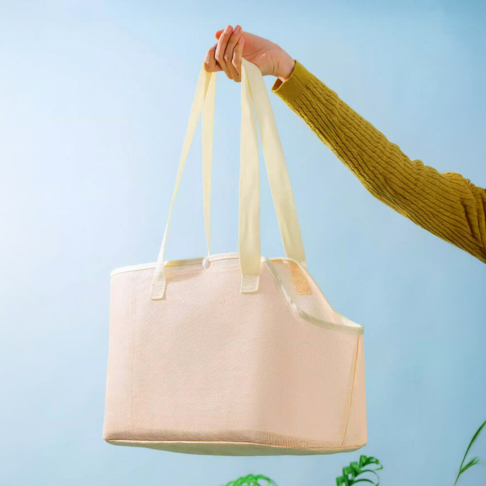 Bolsa transportadora de malla ligera para perros y gatos pequeños