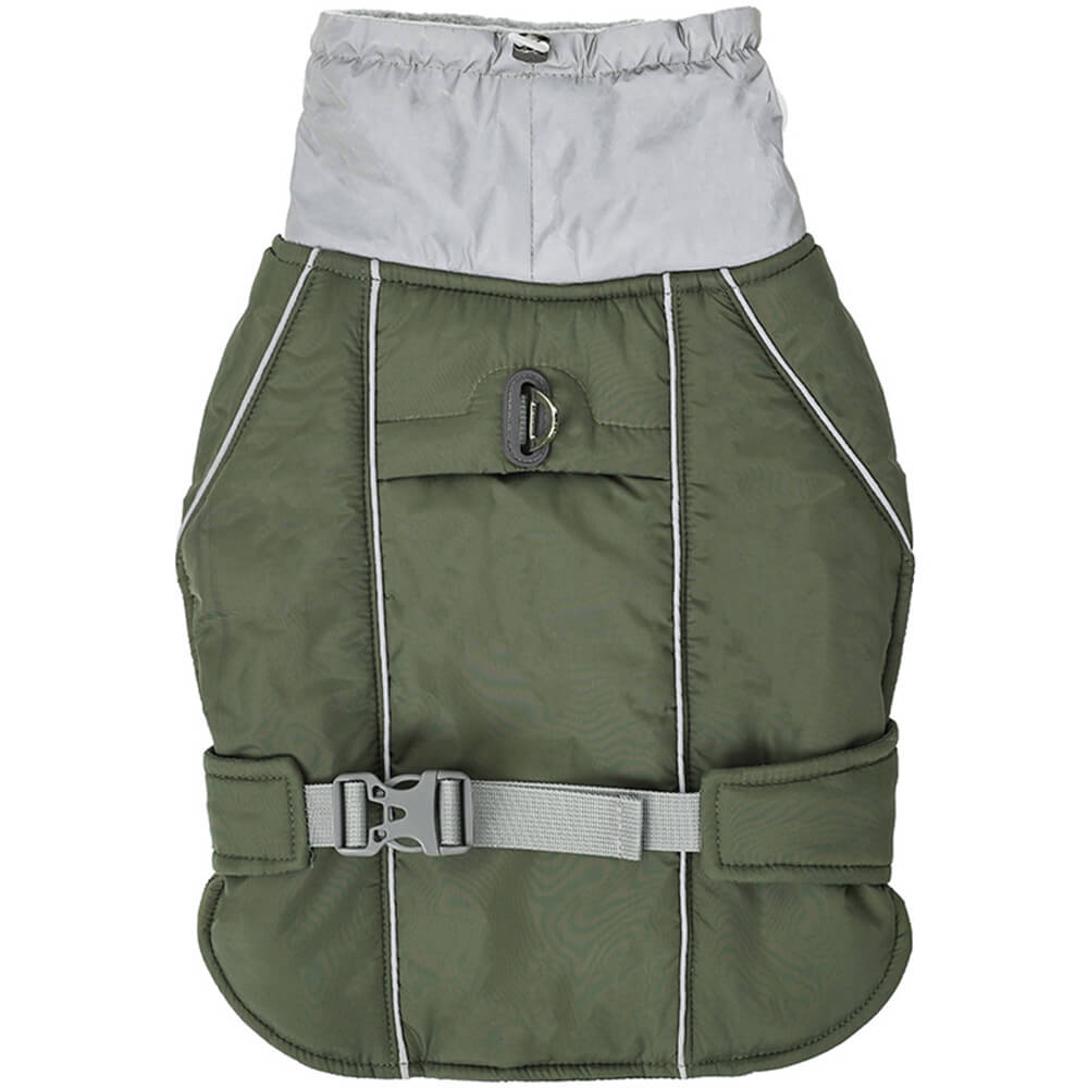 Chaqueta reflectante de perro caliente de cuello alto impermeable