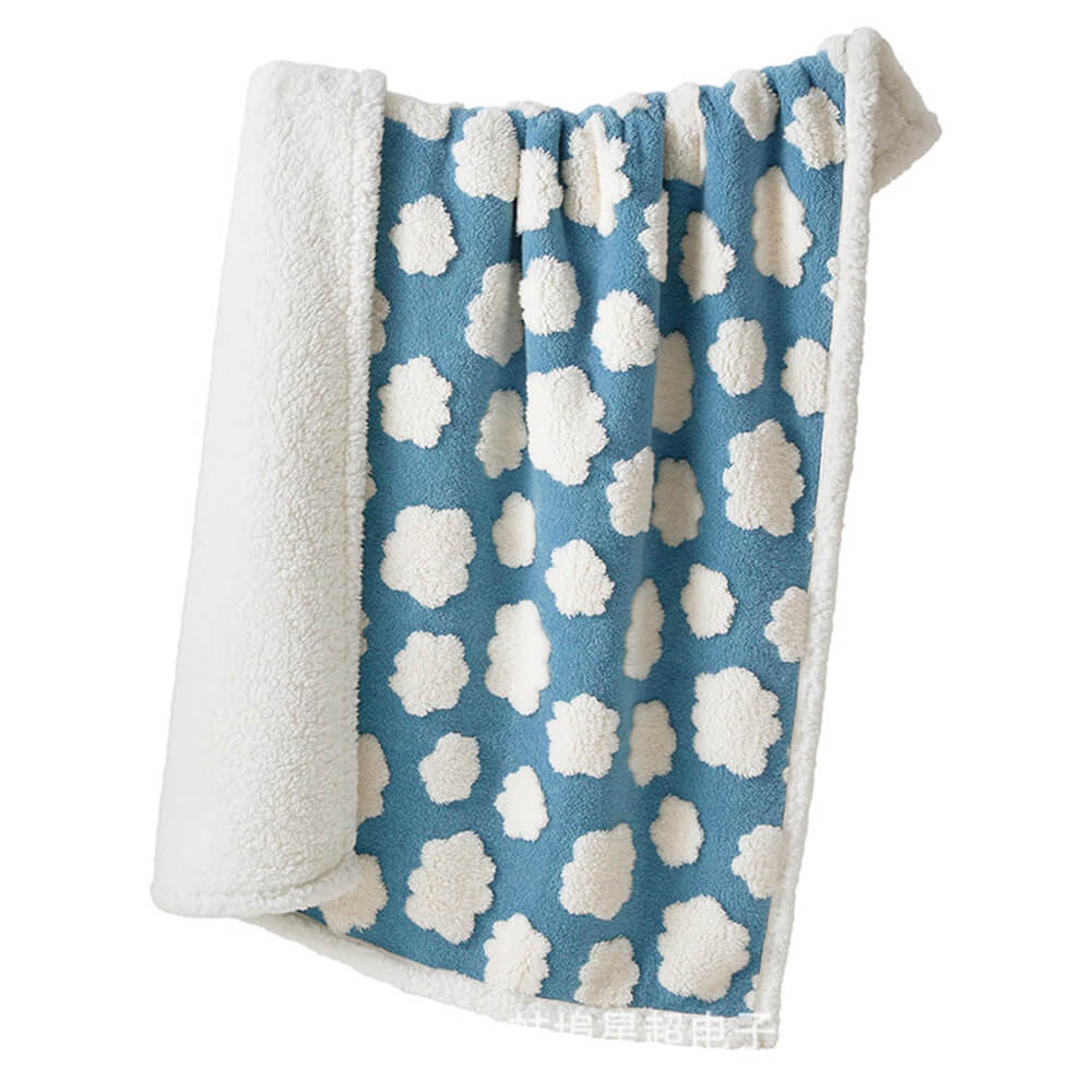Cloud Flocked Water Water-Funcional Sherpa Dog Manket
