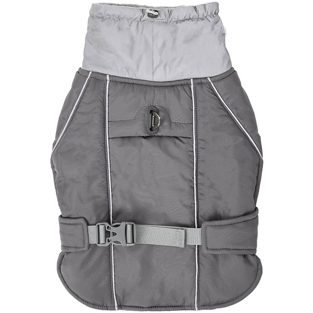 Chaqueta reflectante de perro caliente de cuello alto impermeable