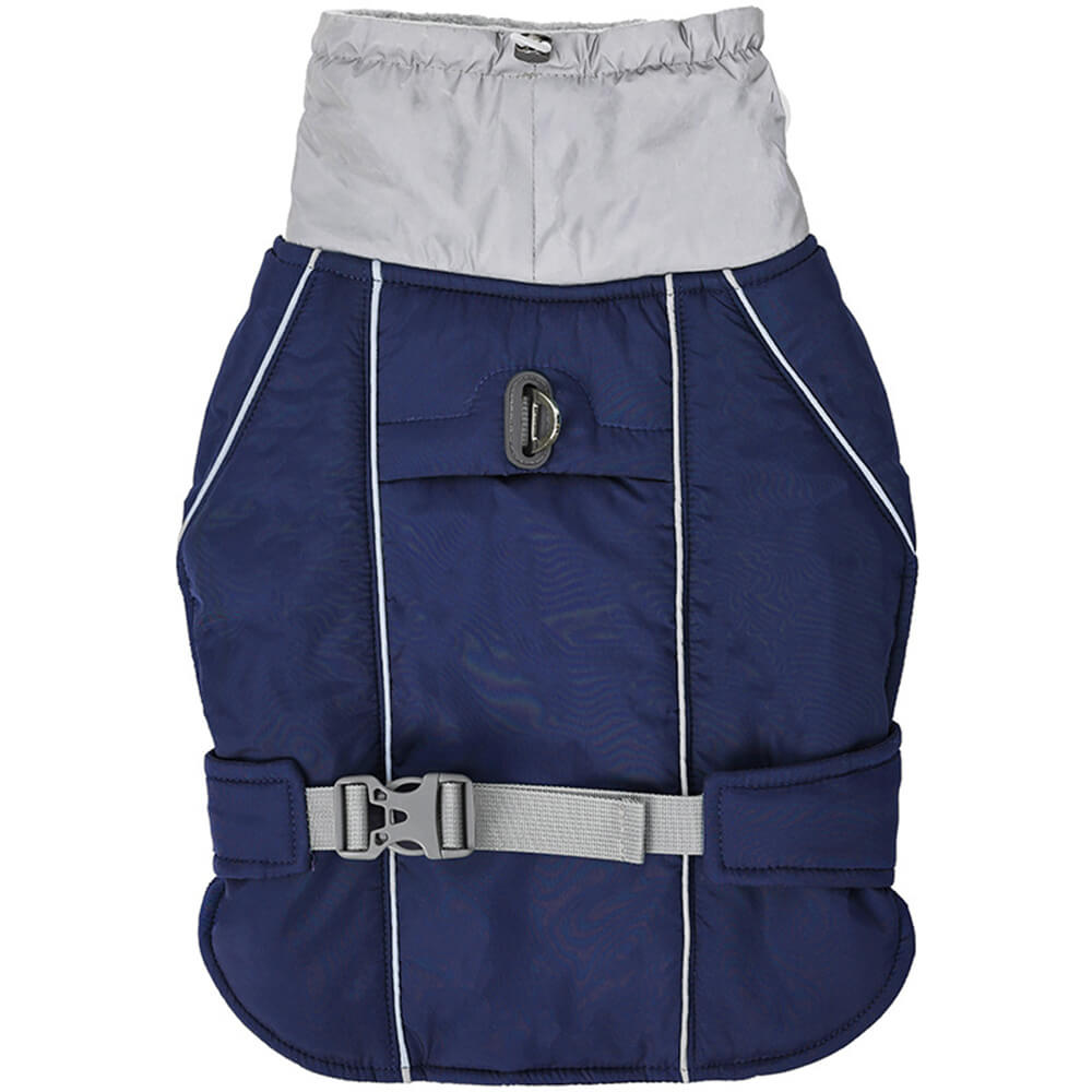 Chaqueta reflectante de perro caliente de cuello alto impermeable