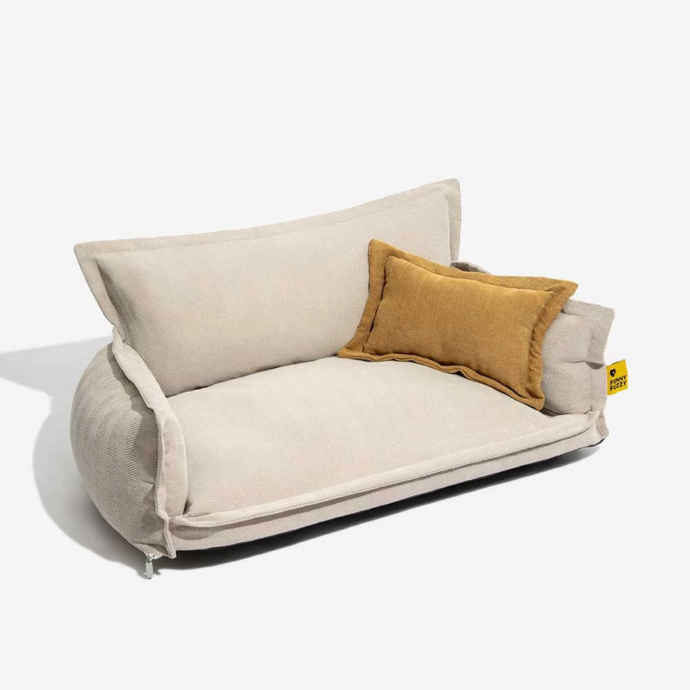 Cama ortopédica para perros de chenilla de temporada completa, con esponja de doble capa y almohada desmontable