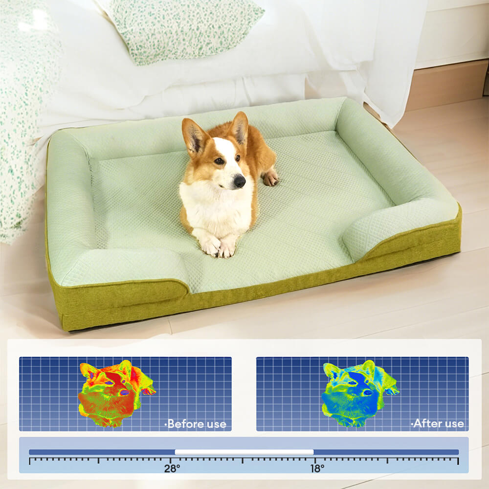 Sofá cama ortopédico grande para perros lavable y refrigerante