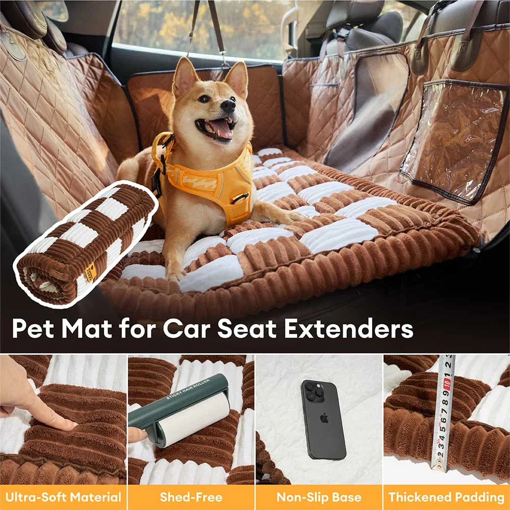 Funda para asiento de automóvil para perros de lujo de cuero sintético repelente al agua - RideProtector