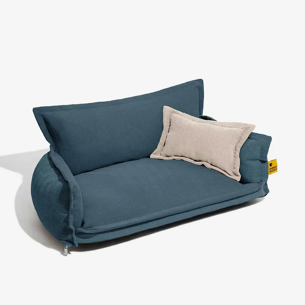 Cama ortopédica para perros de chenilla de temporada completa, con esponja de doble capa y almohada desmontable