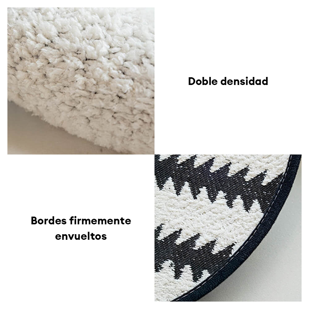 Funda de sofá de chenille con flecos en zigzag y rayas modernas tipo chevron