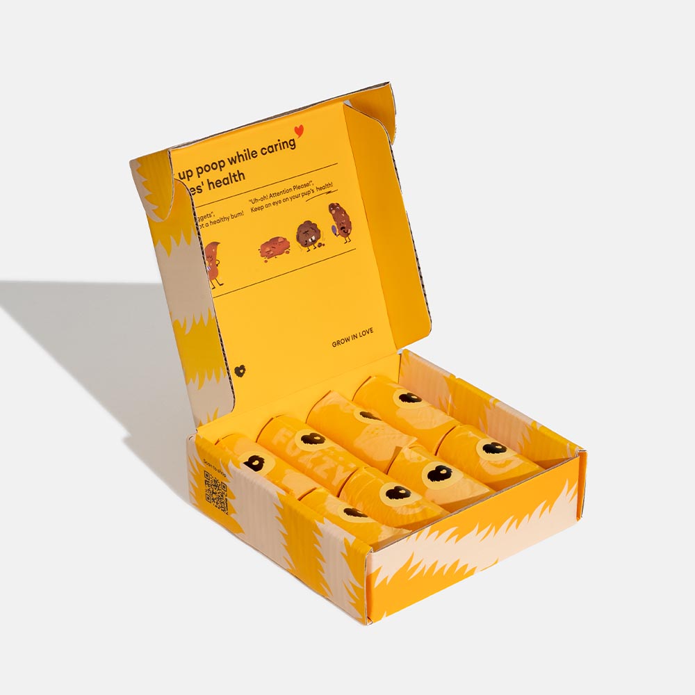 Bolsas de caca recicladas duraderas perfumadas de limón - fresco