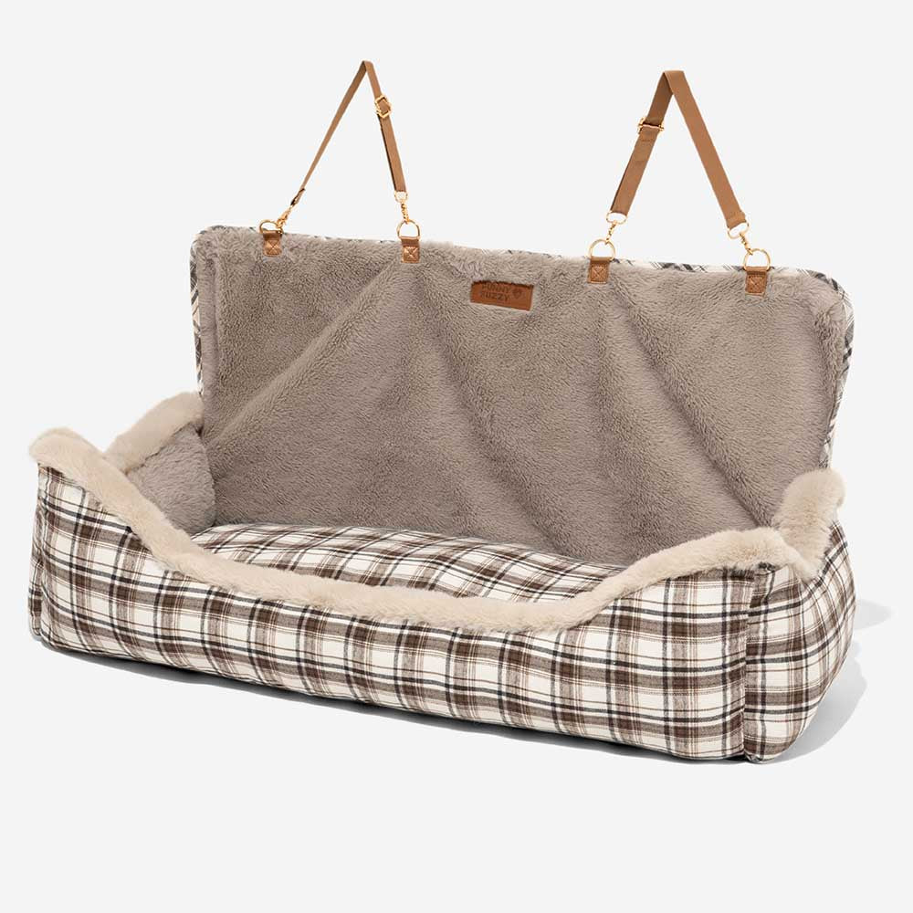 Gran clásico y esponjoso refuerzo para perros asiento para perros segura