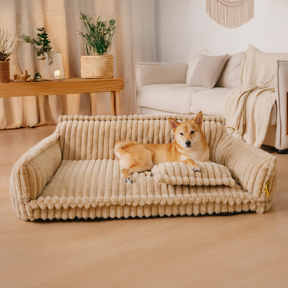 Gran almohada de perros suaves y esponjosas lavables con almohada de perro suave para perros sofá sofa-snozy sueño