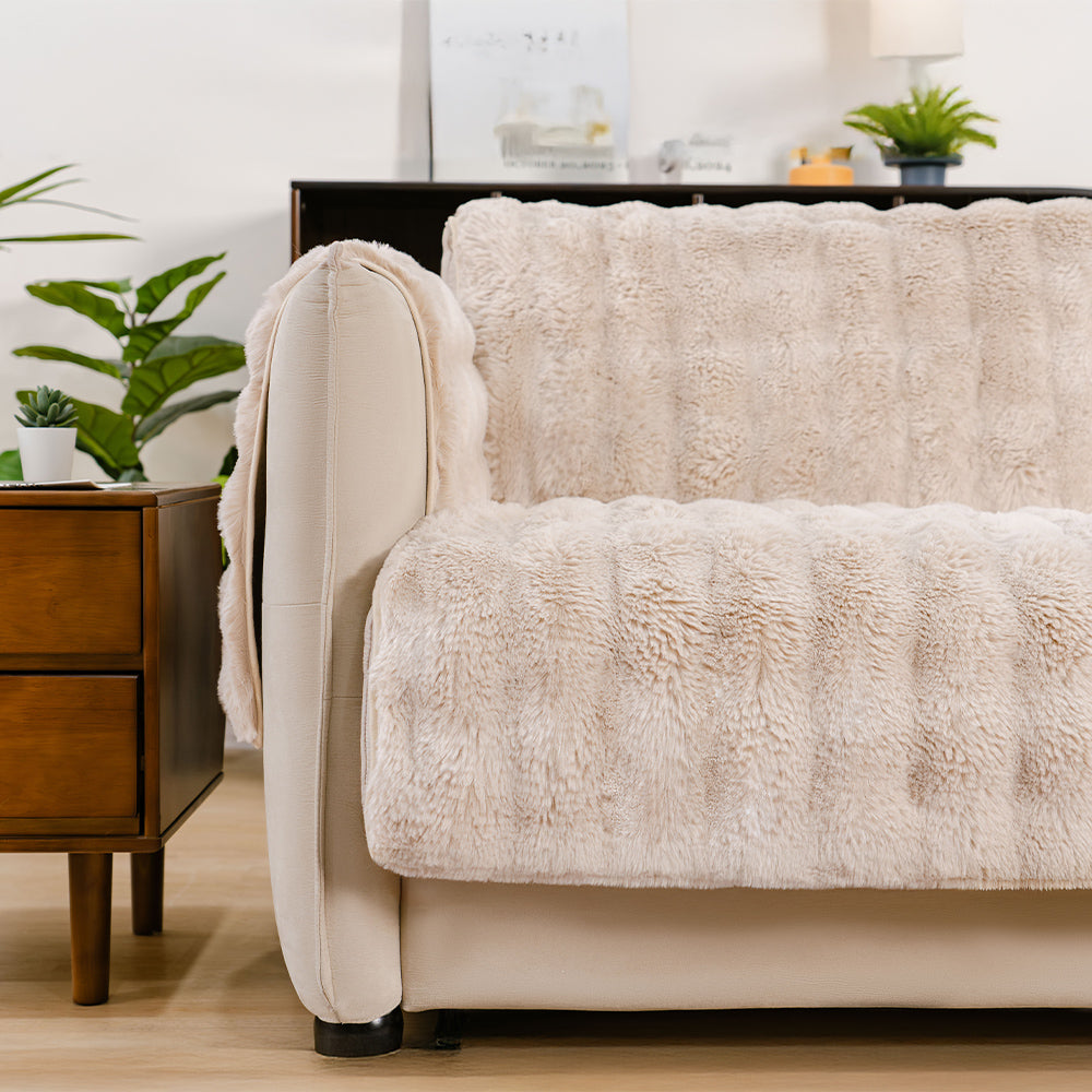 Fluffy suave muebles suaves de la cubierta del sofá de los muebles