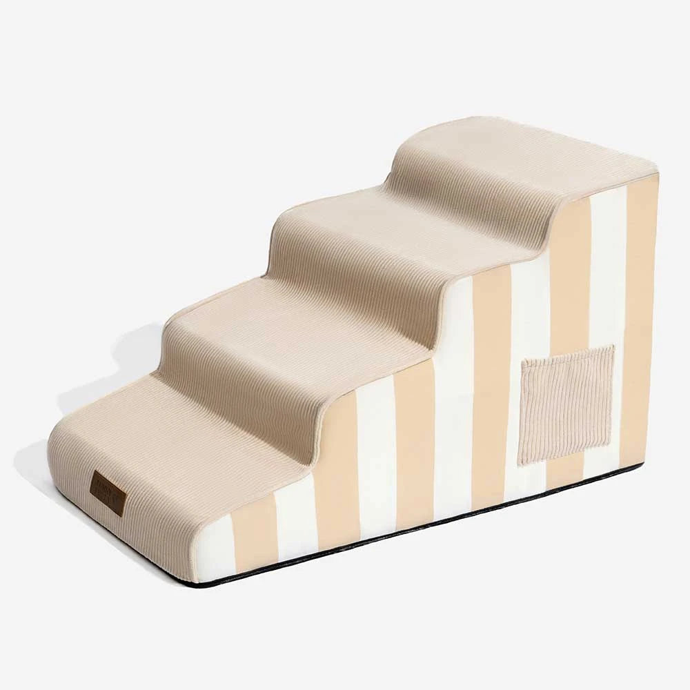 Escalera de mascotas antideslizante de esponja extraíble de rayas de moda - SafeStep