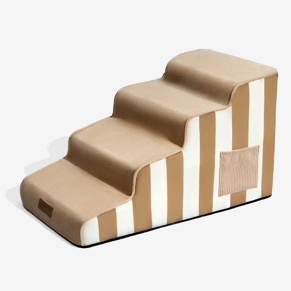 Escalera de mascotas antideslizante de esponja extraíble de rayas de moda - SafeStep