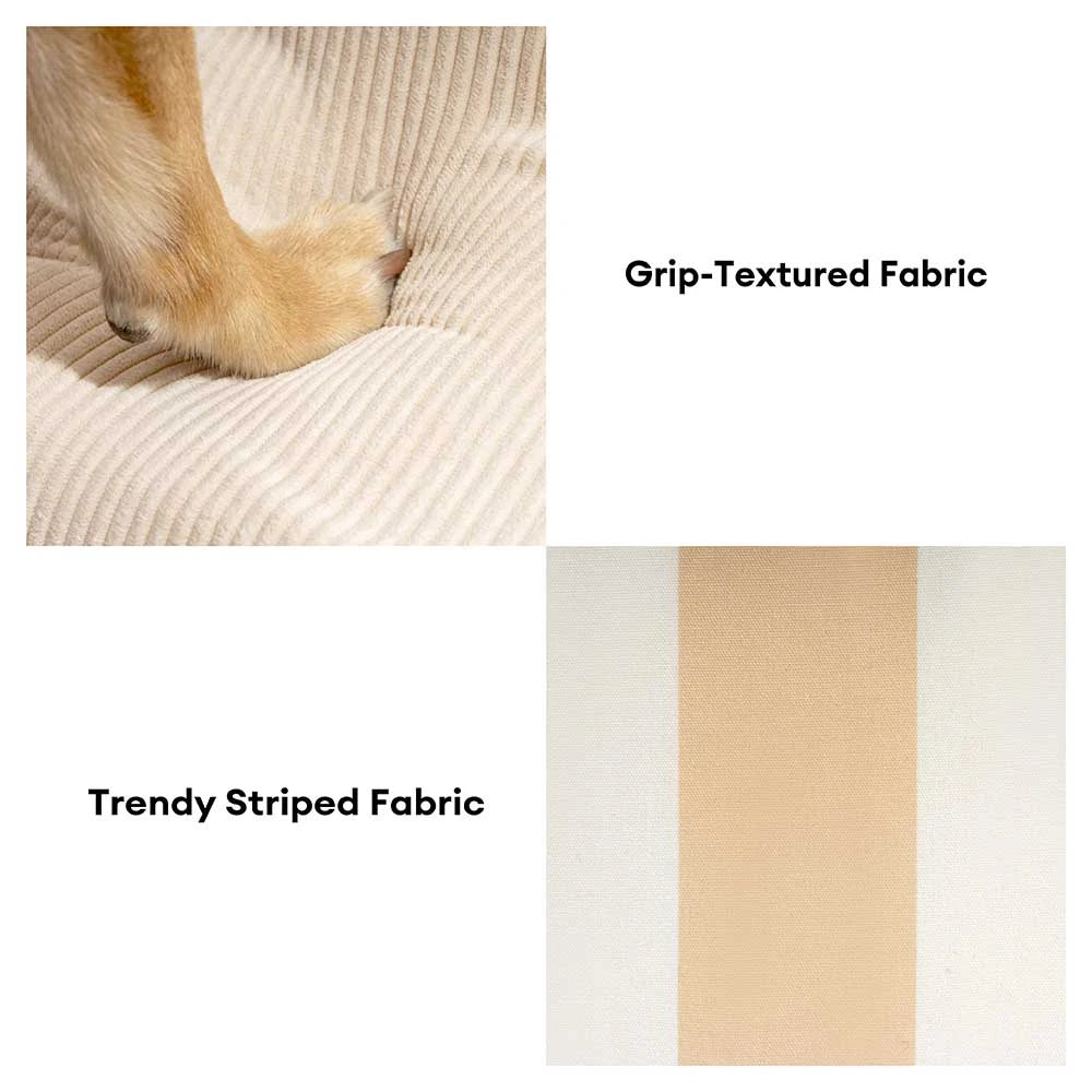 Escalera de mascotas antideslizante de esponja extraíble de rayas de moda - SafeStep