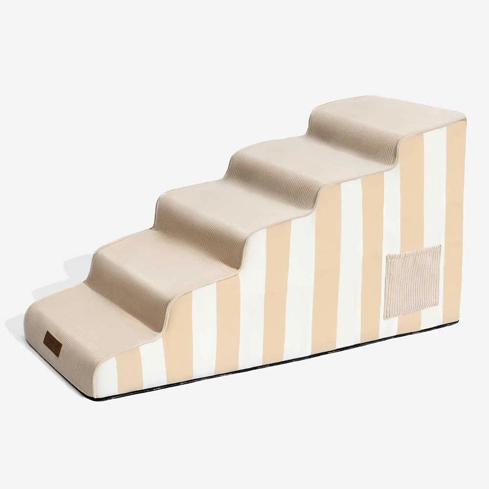 Escalera de mascotas antideslizante de esponja extraíble de rayas de moda - SafeStep