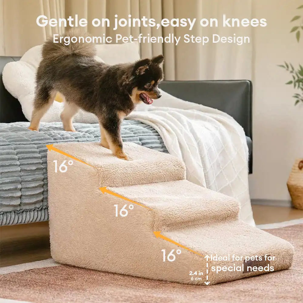 Ayuda para escalar para el acceso a la cama y el sofá Protección articular Rampa de perro blanda escalones