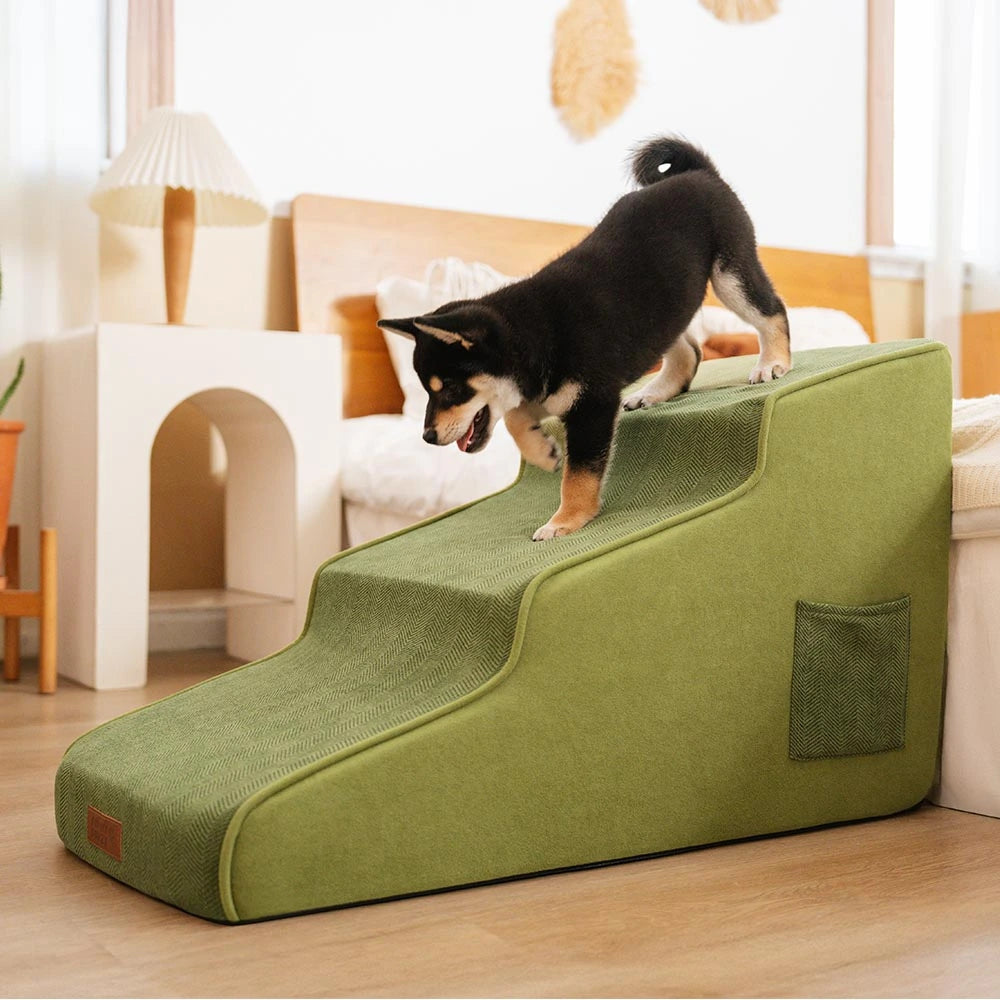 Escaleras de mascota de esponja extraíbles extra anchas de chenille