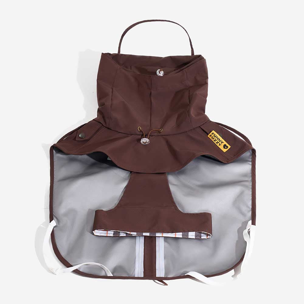 Impermeable a cuadros vintage a cuadros Rair para perros ajustables - Protección para todo clima