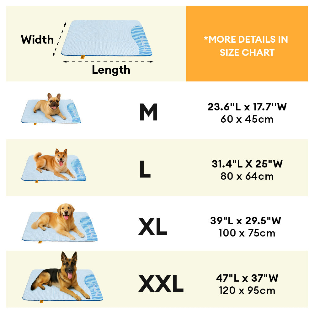 Estera para perros sin deslizamiento de enfriamiento grande - siesta de enfriamiento
