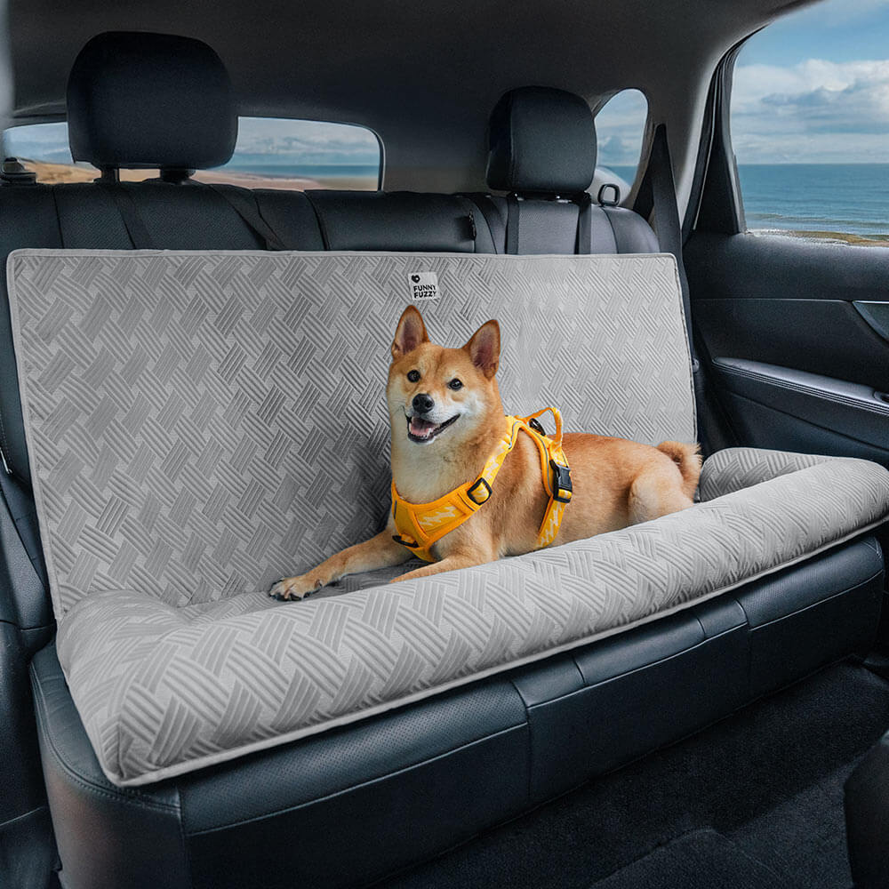 Cojín de viaje refrigerante para perro grande con seguridad para el asiento trasero del automóvil - Chill Rover