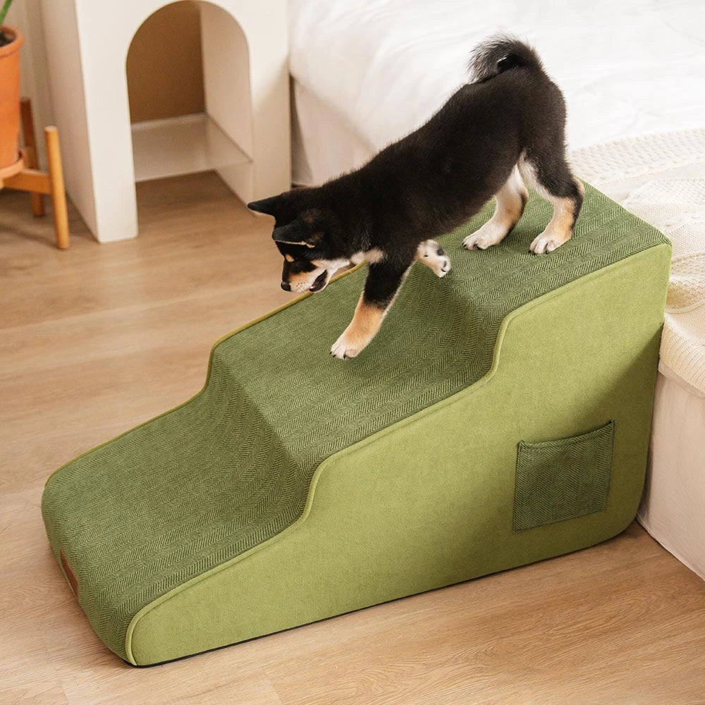 Escaleras de mascota de esponja extraíbles extra anchas de chenille