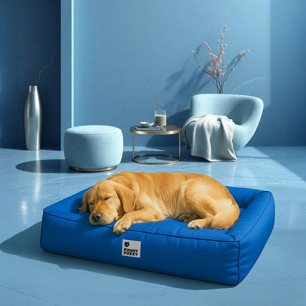 Cama para perro grande ortopédica y totalmente impermeable con soporte envolvente