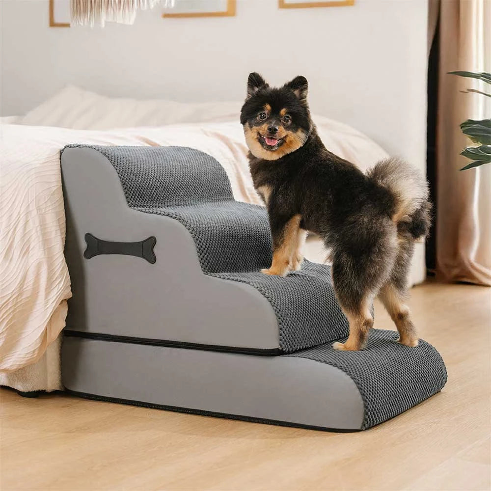 Escaleras para perros suaves y lavables, ajustables y antideslizantes, con rampa suave