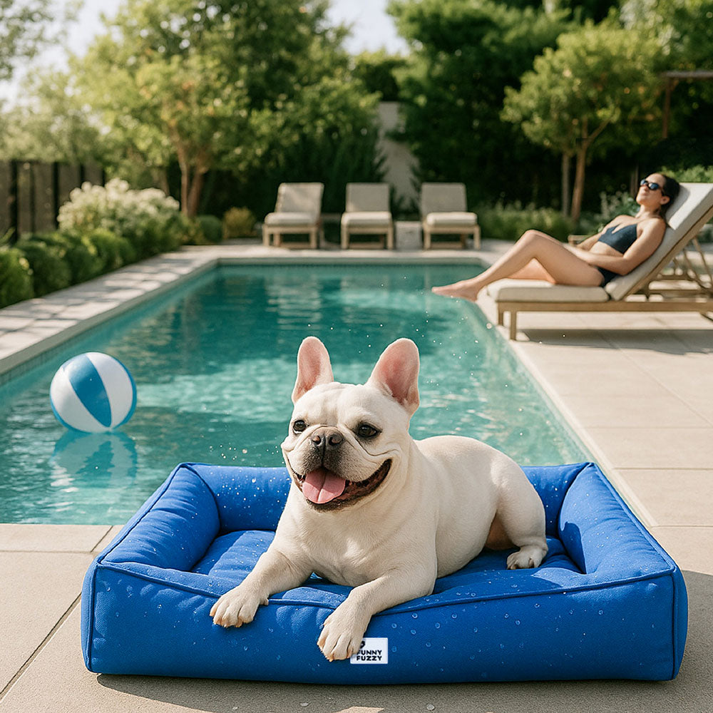 Cama para perro grande ortopédica y totalmente impermeable con soporte envolvente
