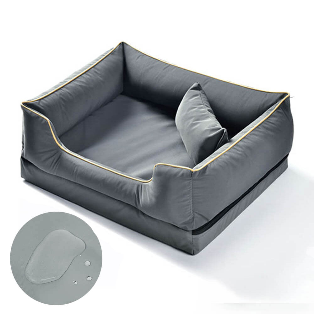 Sofá cama para perros de estilo nórdico, impermeable, antiarañazos y lavable con almohada