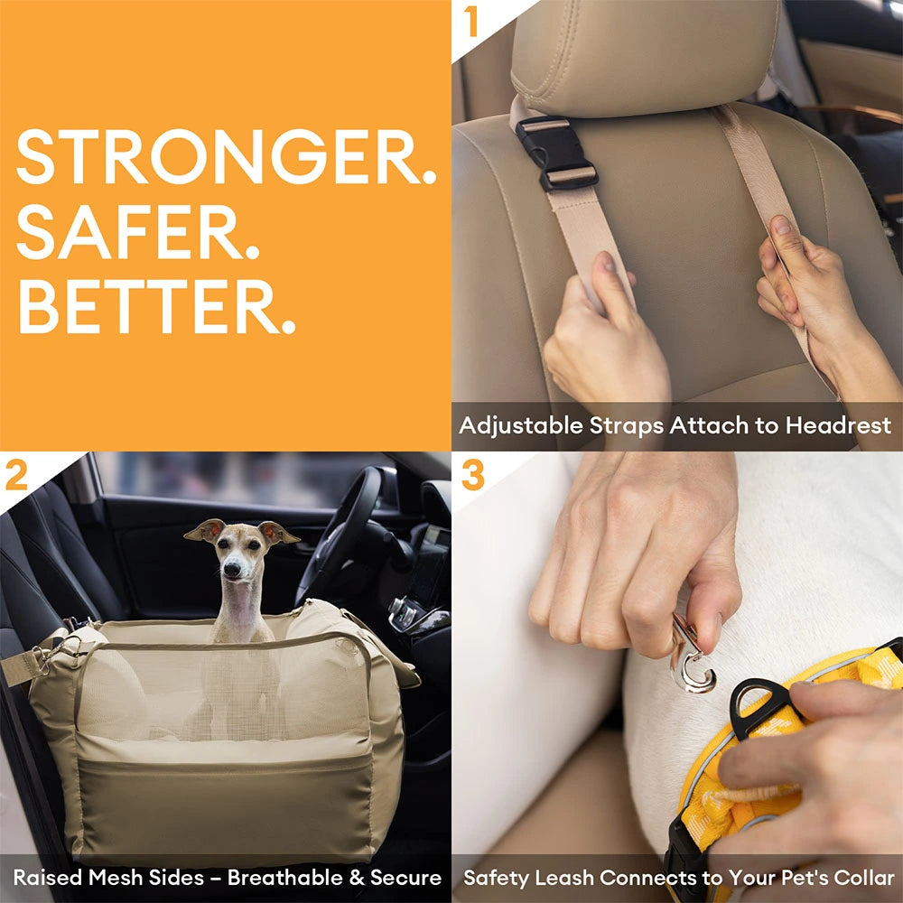 Asiento elevador para coche para perros impermeable y transpirable - Pup Rover