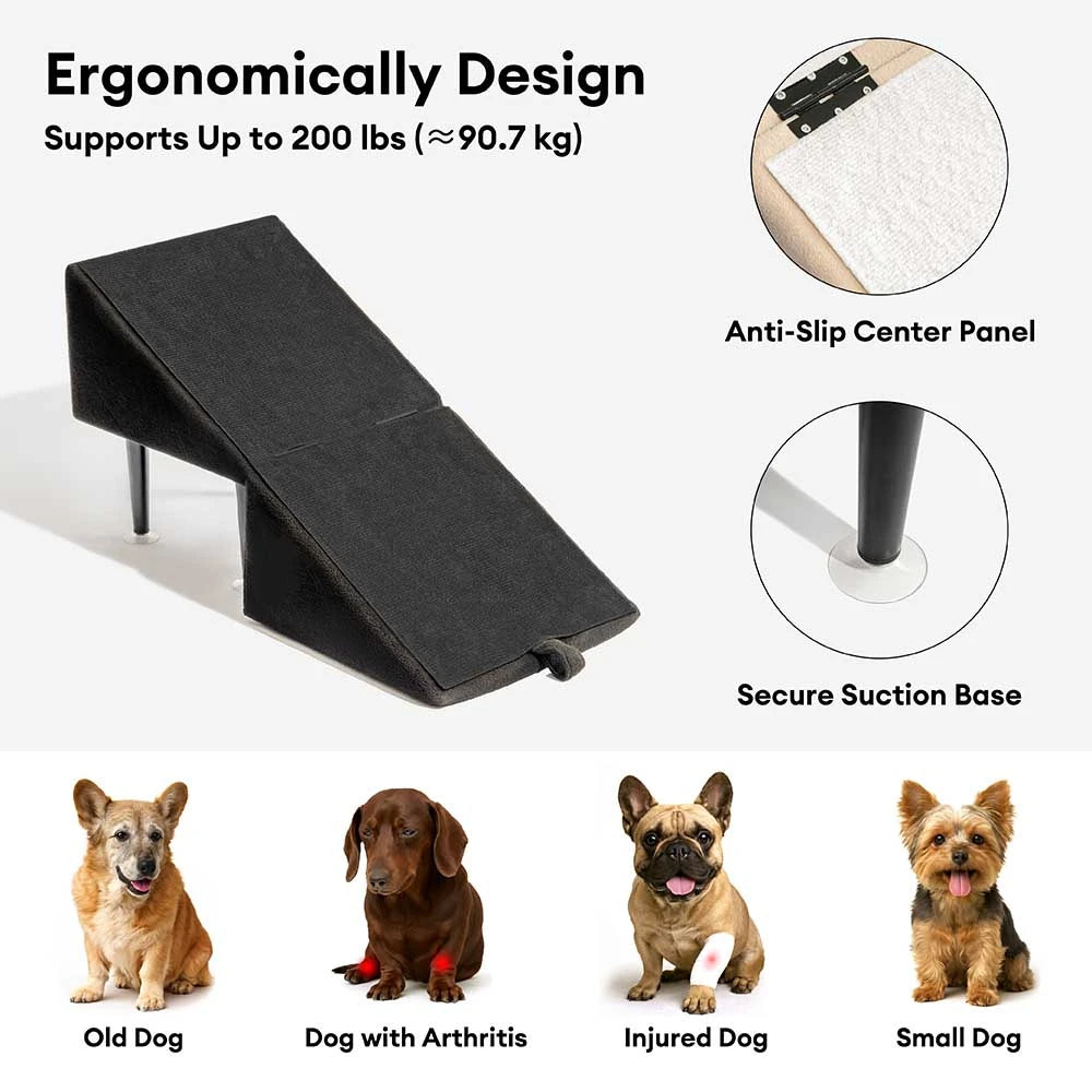 Escalera para perros en forma de rampa de madera convertible 2 en 1