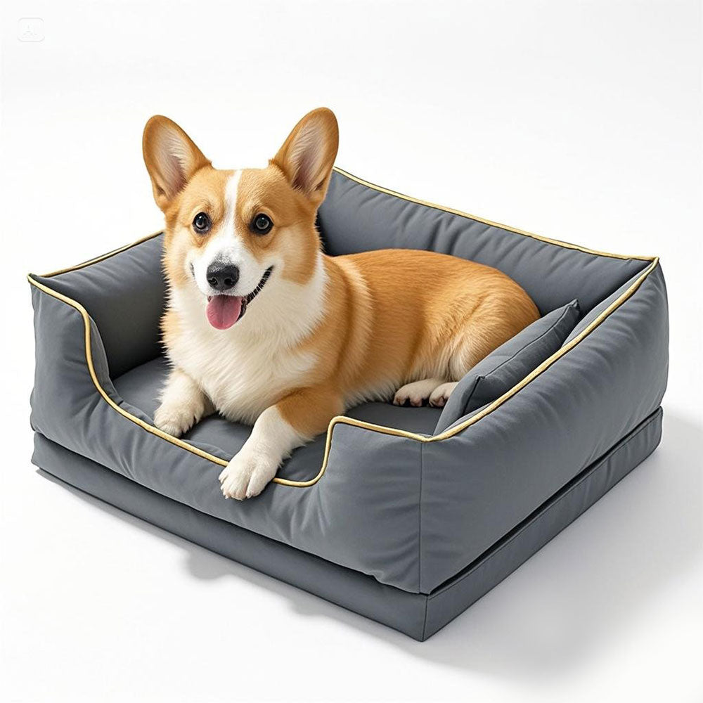 Sofá cama para perros de estilo nórdico, impermeable, antiarañazos y lavable con almohada