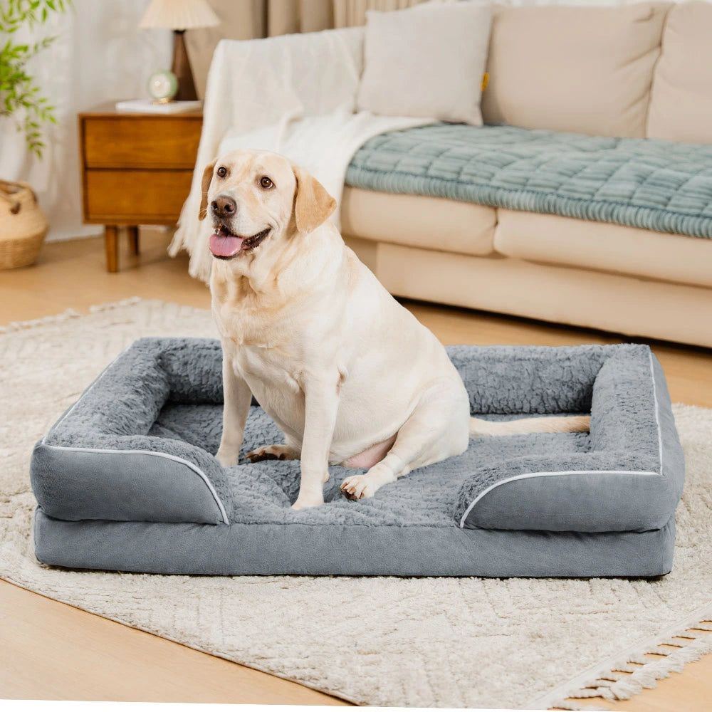 Cama de perros ortopédica de soporte envolvente impermeable desmontable