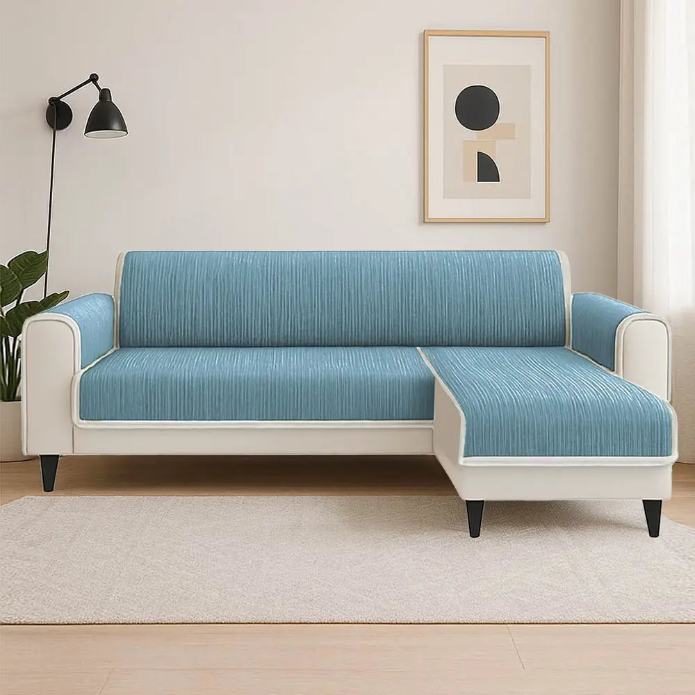 Protector de muebles para mascotas con rayas antideslizantes para todas las estaciones, con funda para sofá con reposabrazos - Keep Still
