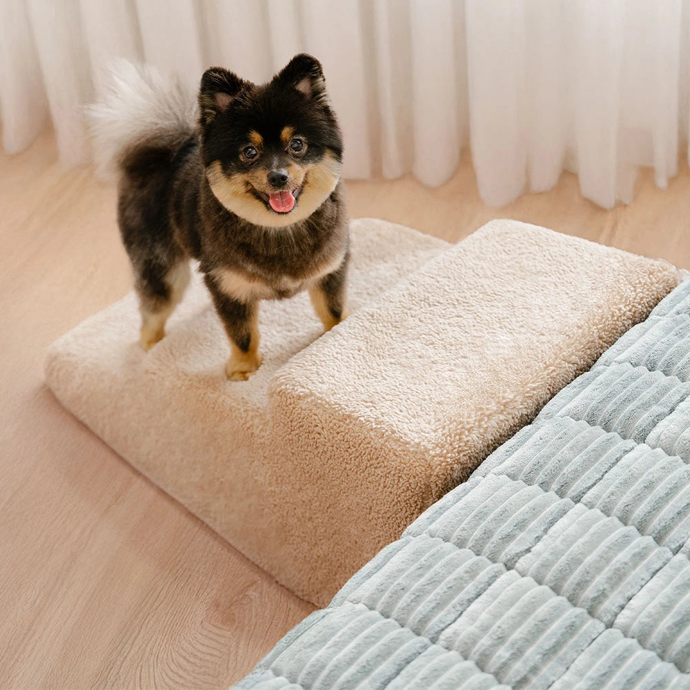 Ayuda para escalar para el acceso a la cama y el sofá Protección articular Rampa de perro blanda escalones