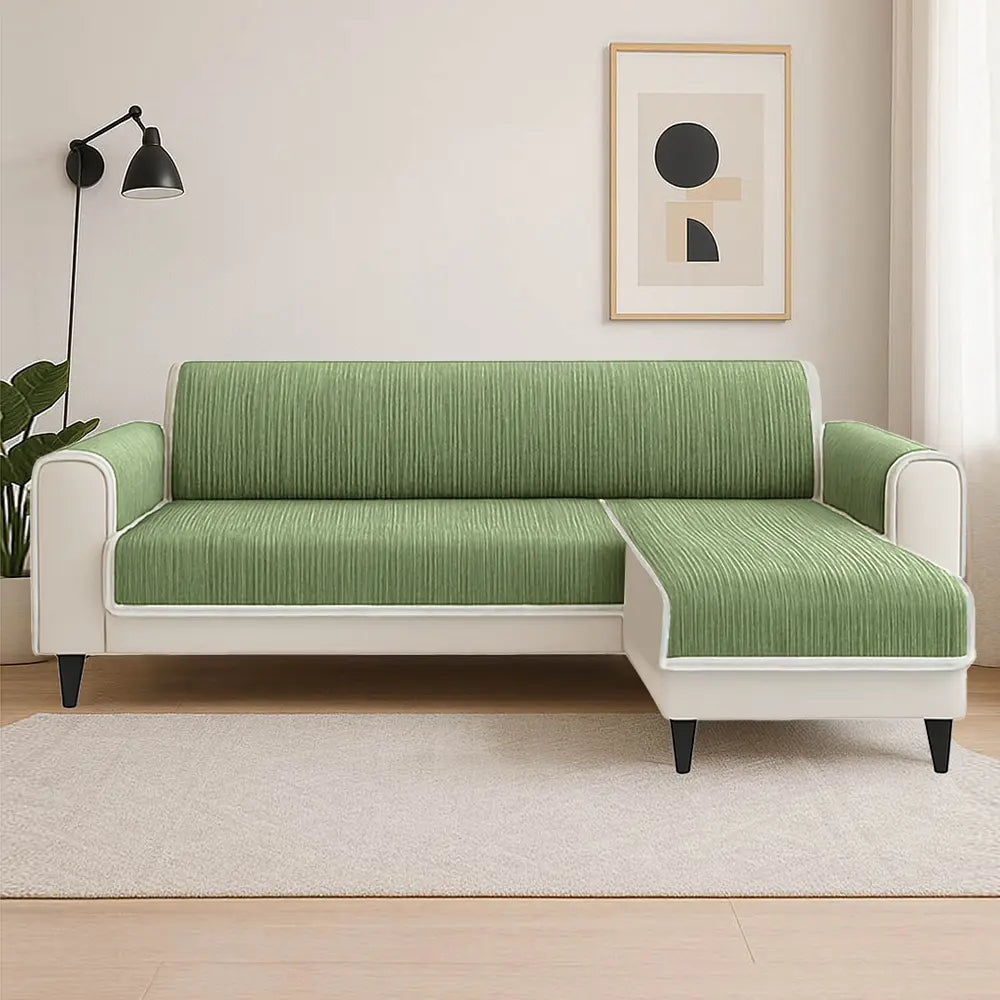 Protector de muebles para mascotas con rayas antideslizantes para todas las estaciones, con funda para sofá con reposabrazos - Keep Still