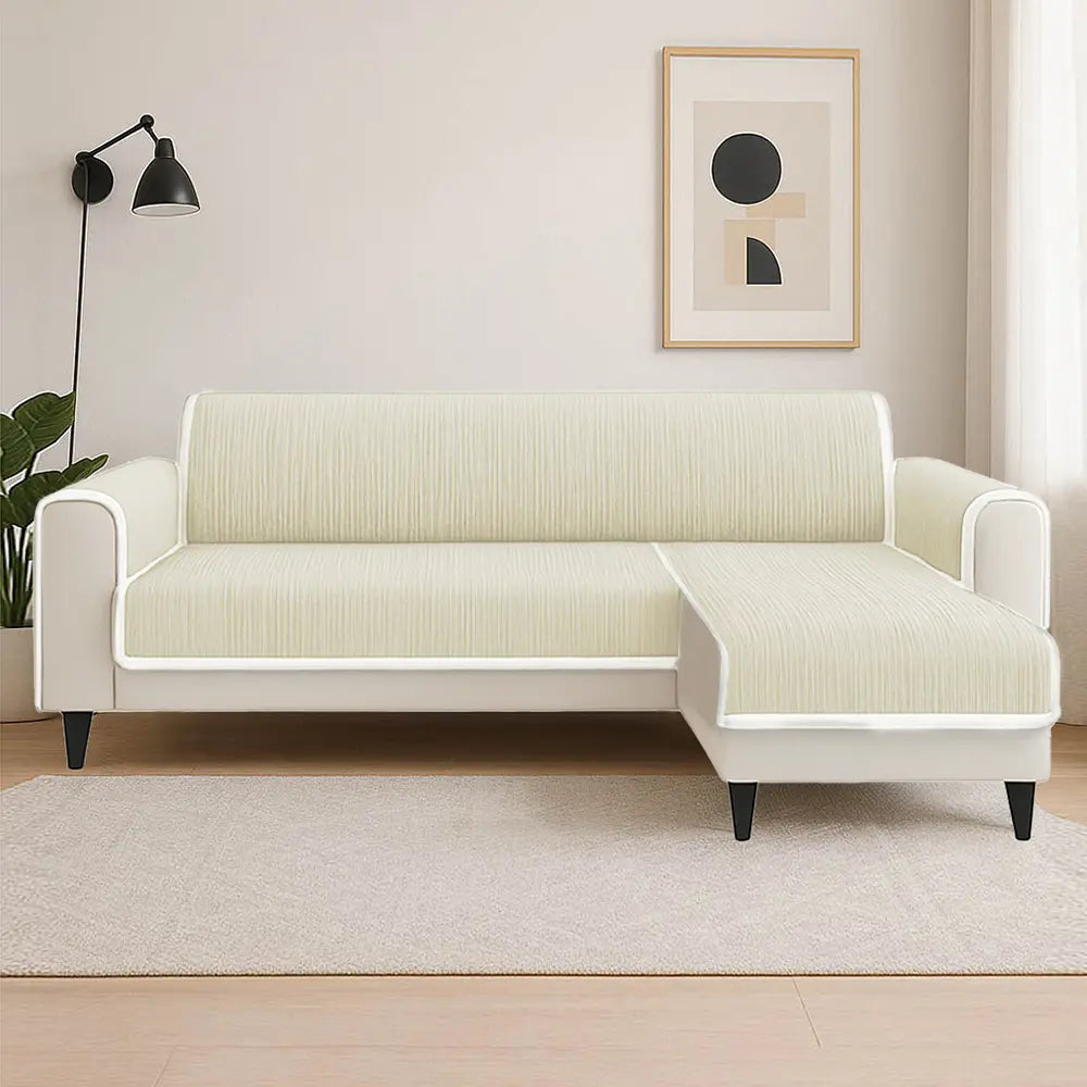 Protector de muebles para mascotas con rayas antideslizantes para todas las estaciones, con funda para sofá con reposabrazos - Keep Still