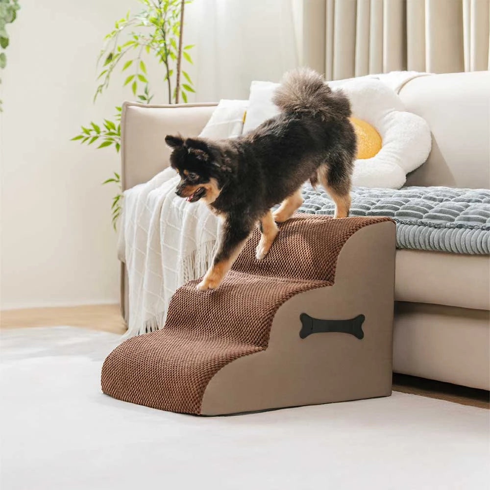 Escaleras para perros suaves y lavables, ajustables y antideslizantes, con rampa suave