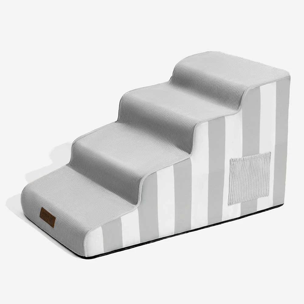 Escalera de mascotas antideslizante de esponja extraíble de rayas de moda - SafeStep