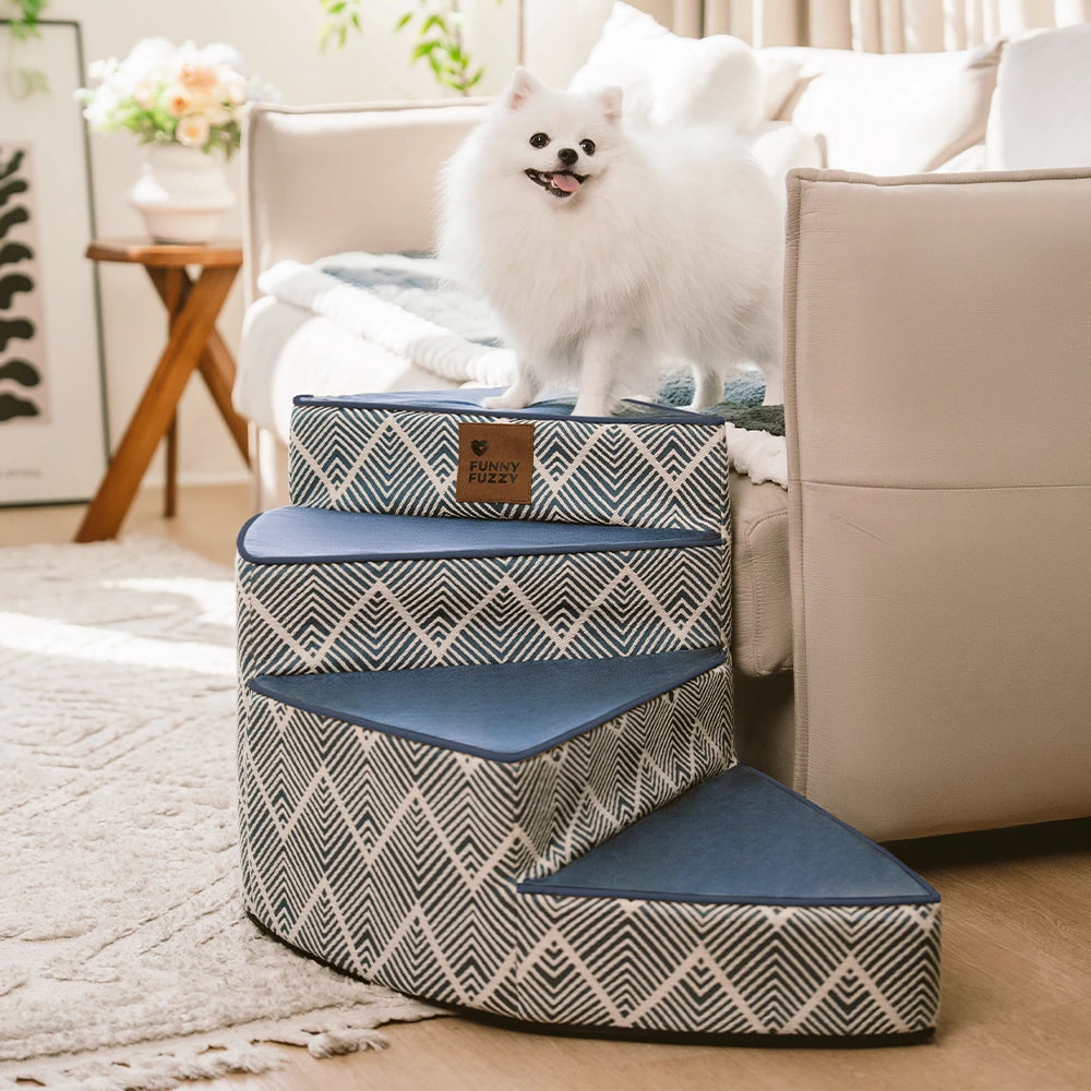 Ayuda para escalar para el acceso a la cama y el sofá Protección articular Rampa de perro blanda escalones