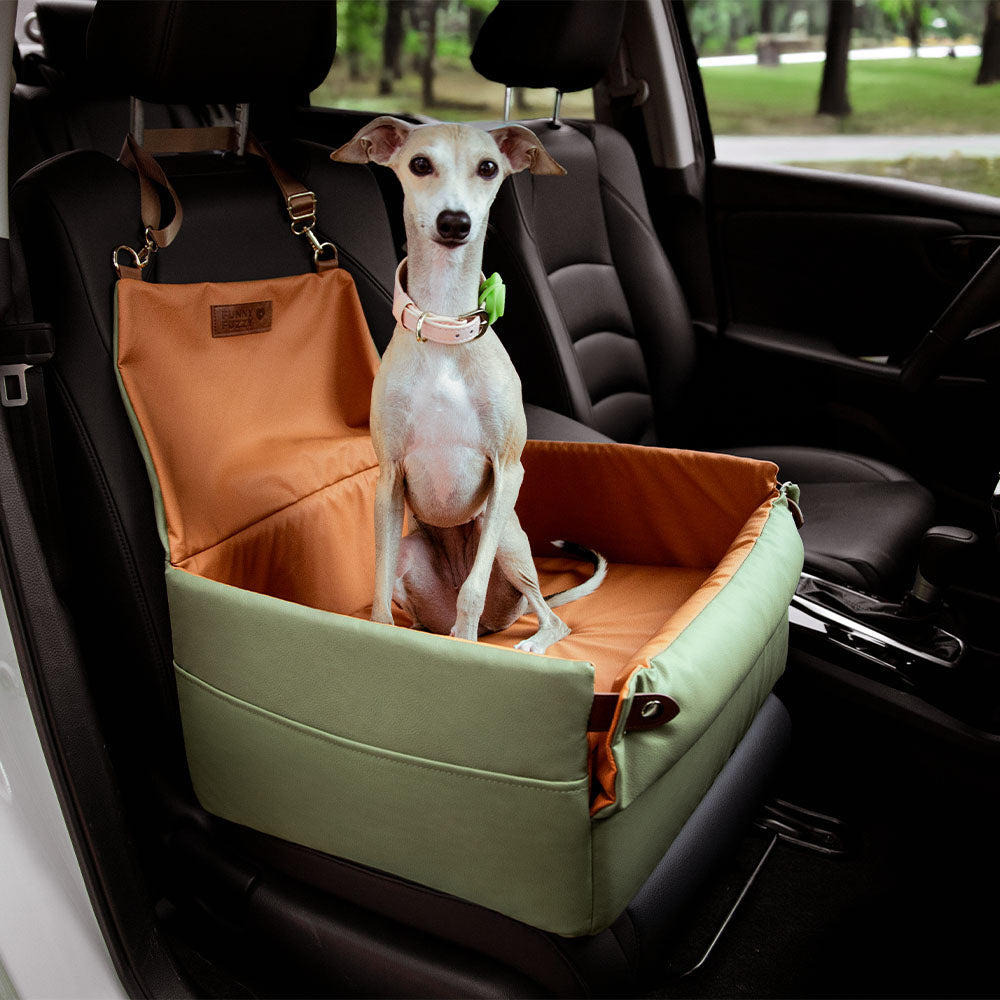 Cama elevada de asiento de asiento para perros de cuero para perros de cuero para perros - Voyager urbano