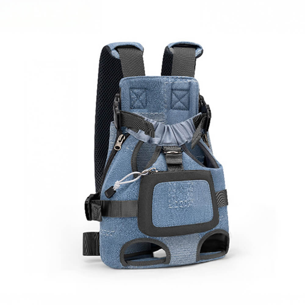 Mochila para perros portátil, ajustable y transpirable con asa frontal