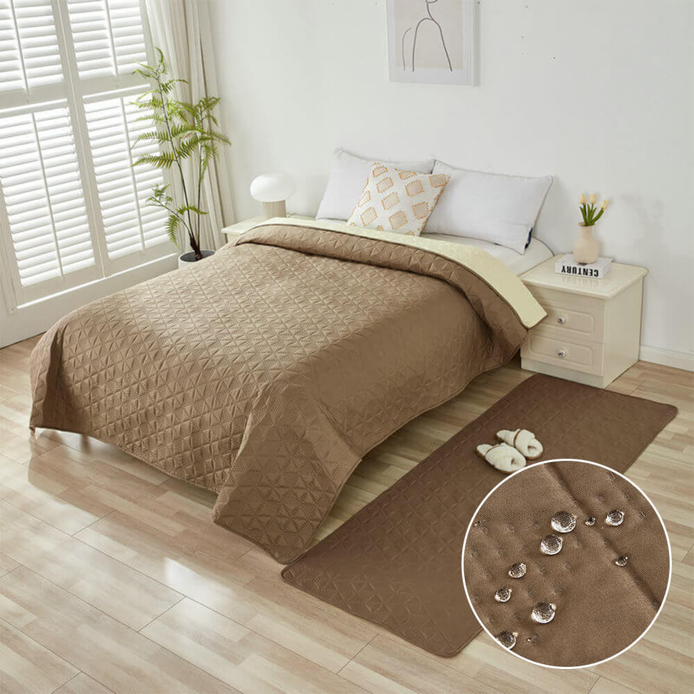 Protector de colchón para mascotas multitético, impermeable, antideslizante y con textura geométrica