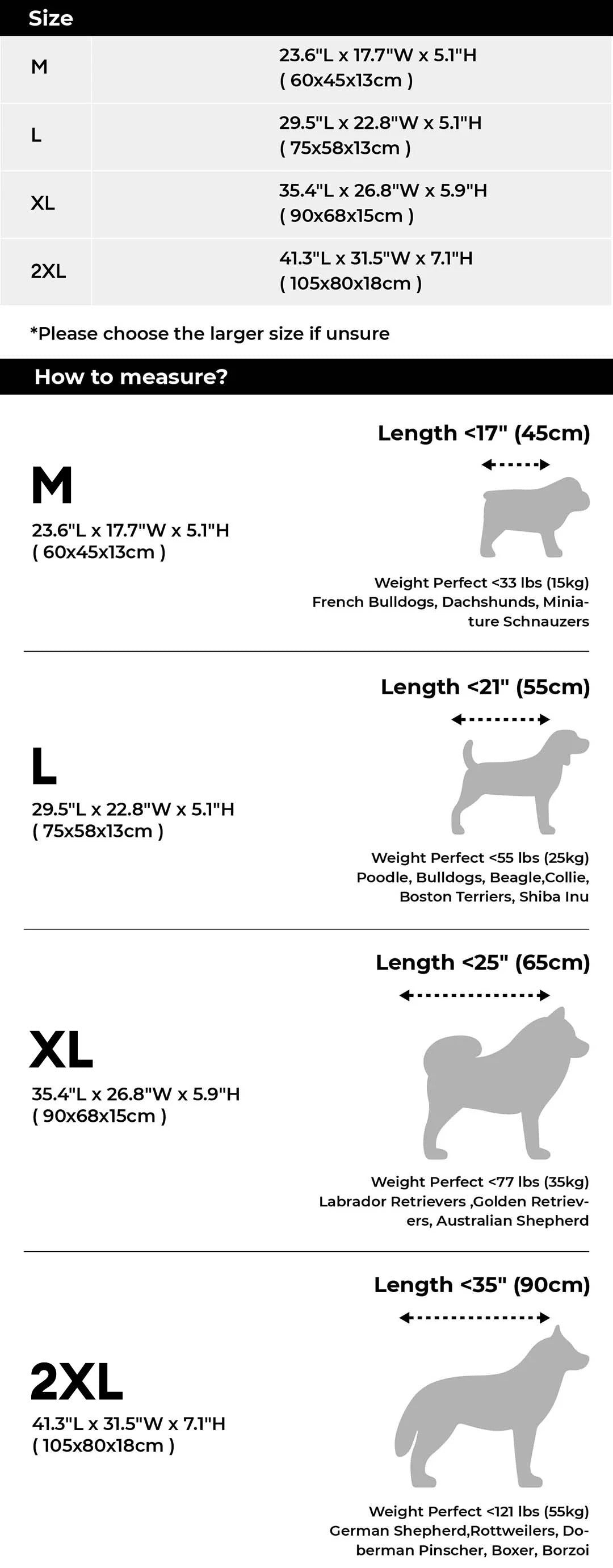 Cama para perro grande ortopédica y totalmente impermeable con soporte envolvente