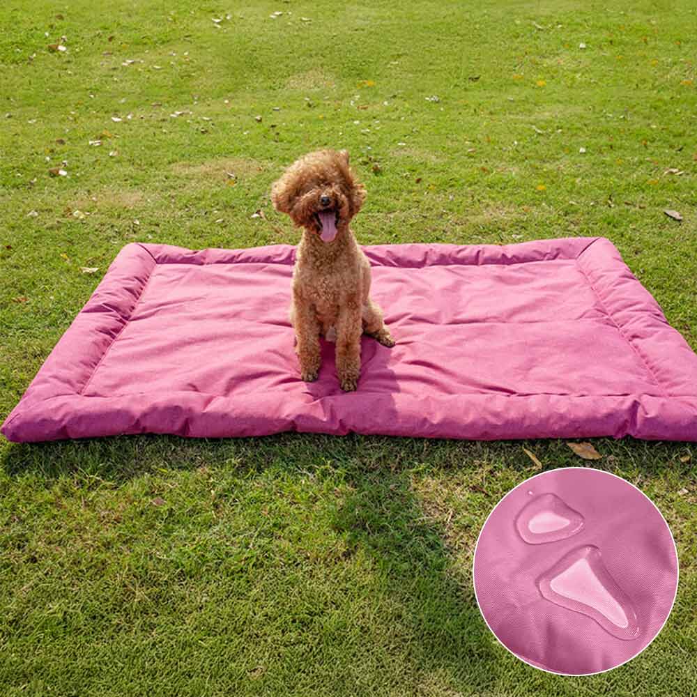 Estera de mascotas plegable y resistente al agua estilo utilitario para exteriores, para auto y camping