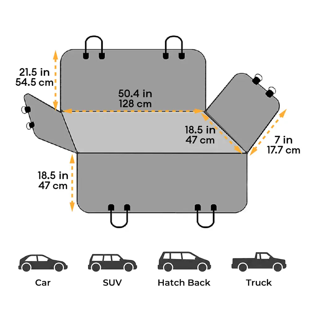 Protector de respaldo para mascotas de chenilla suave, impermeable y resistente a la suciedad, colchoneta para asiento de perro en el coche