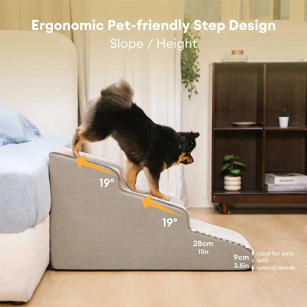 Escalones para mascotas de esponja desmontable antideslizante extra anchos de chenilla - SafeRamp