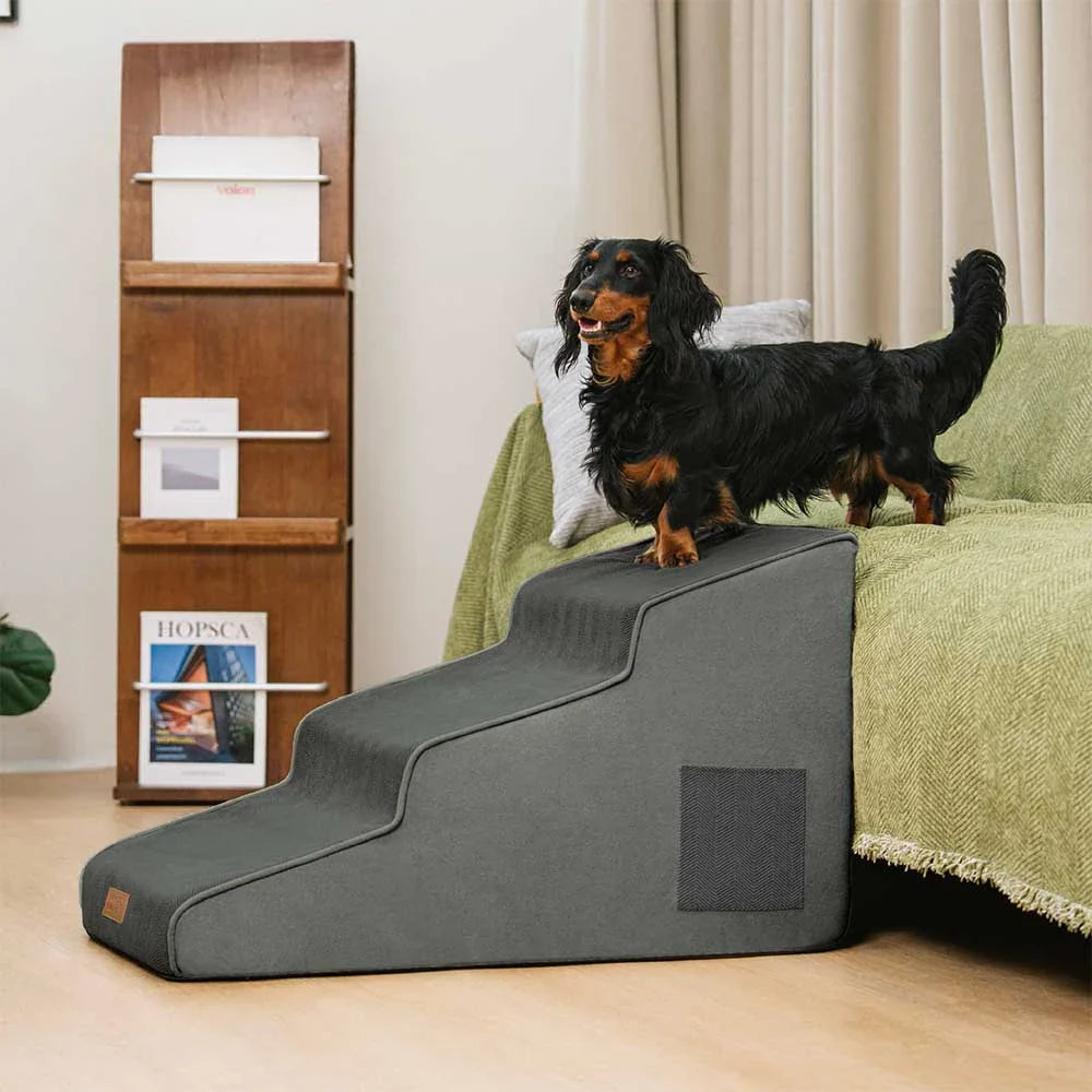 Escalones para mascotas de esponja desmontable antideslizante extra anchos de chenilla - SafeRamp