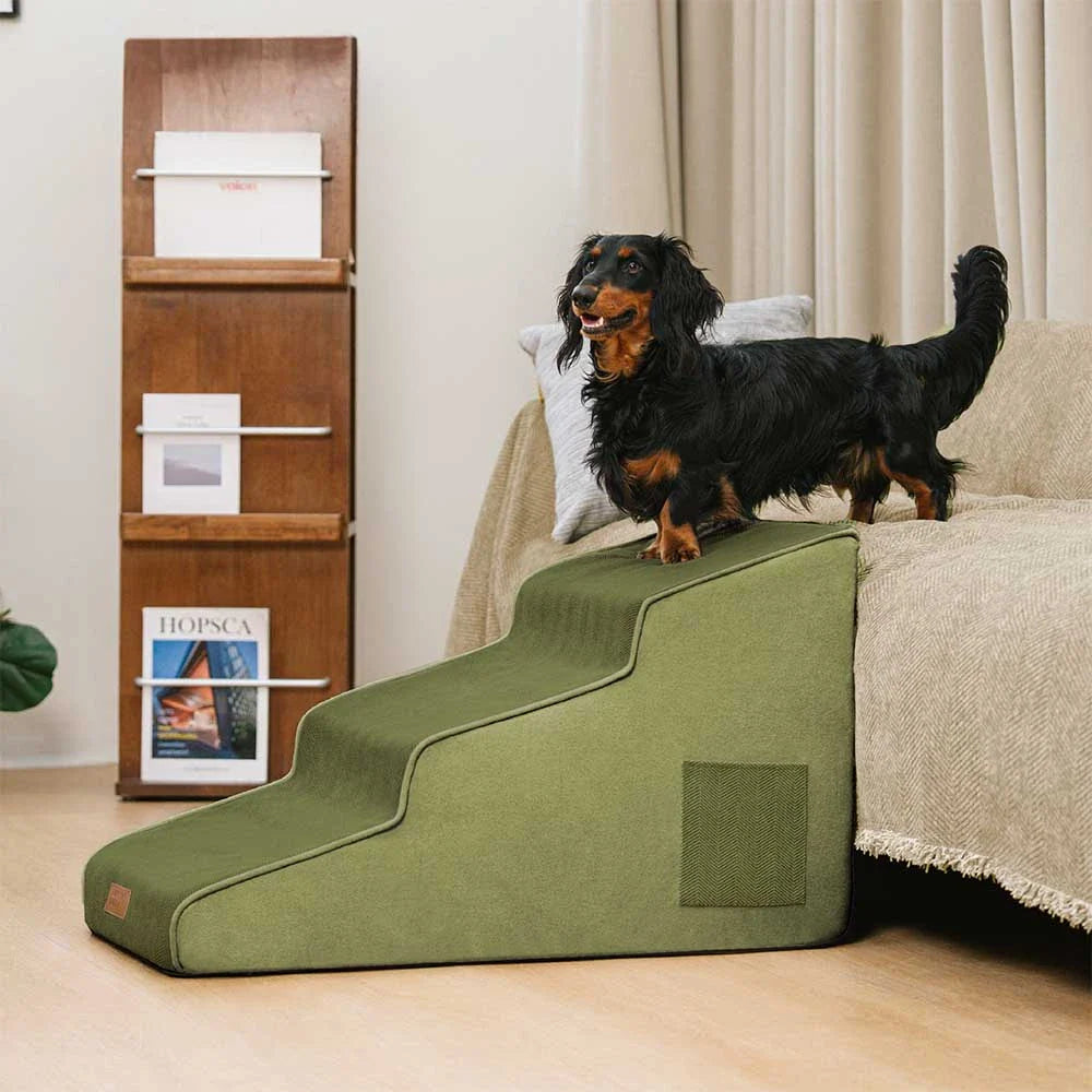 Escalones para mascotas de esponja desmontable antideslizante extra anchos de chenilla - SafeRamp