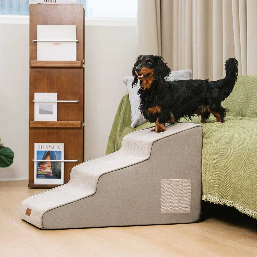 Escalones para mascotas de esponja desmontable antideslizante extra anchos de chenilla - SafeRamp